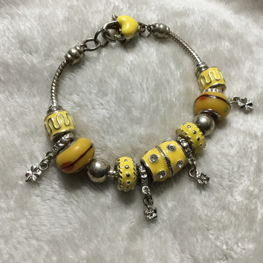 Yellow Charm Bracelet